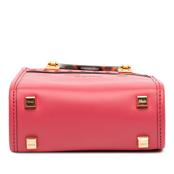 Pre-Loved Fendi Mini Leather Sunshine Shopper Tote - Picture 3 of 10